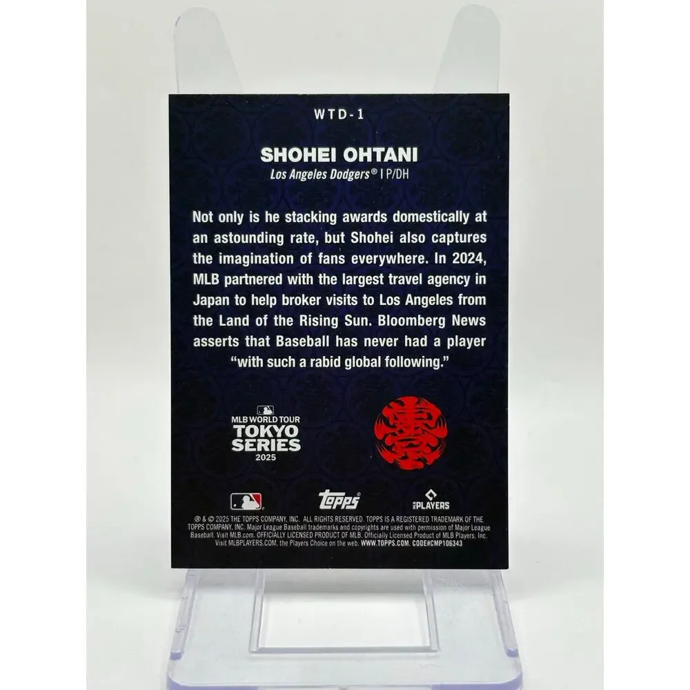 2025 Topps Tokyo Series Shohei Ohtani World Tour Domination Los Angeles Dodgers